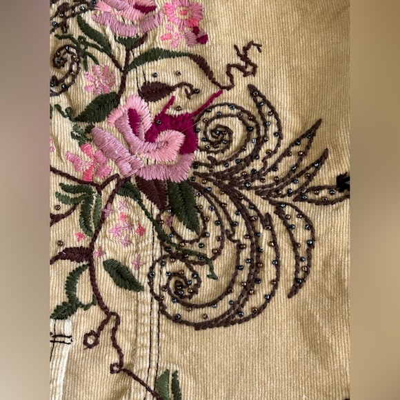 Sugar Lips Corduroy Embroidered Jacket Sz. M - Picture 3 of 7